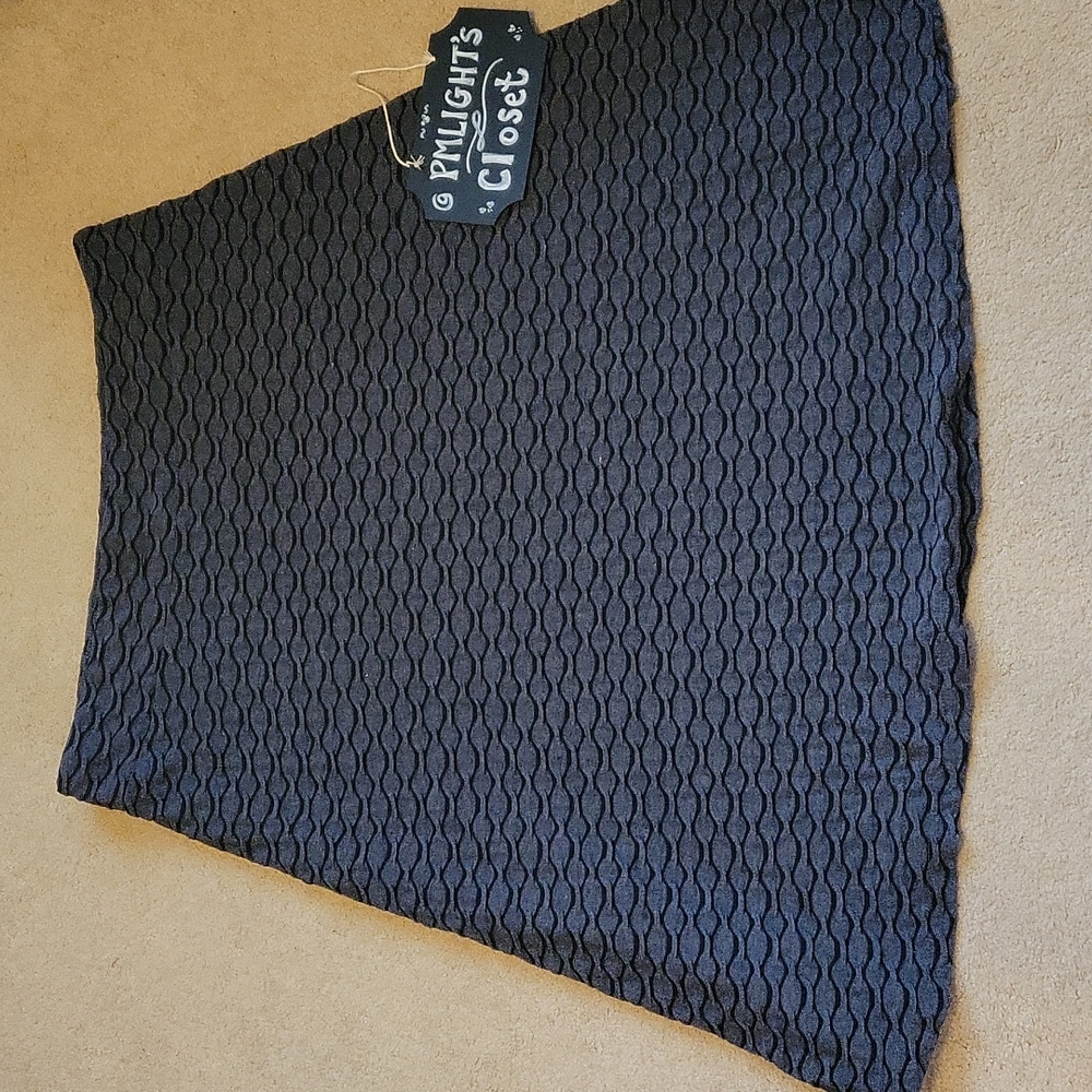 Larry Levine XL Skirt A-Line Gray/Black